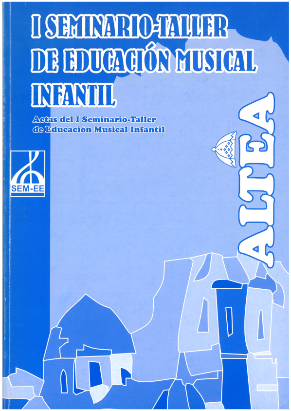 I Seminario-Taller de Educaci&oacute;n Musical Infantil;
Introducci&oacute;n;
Educaci&oacute;n musical en la infancia;
Ponencias;
Processo de musicaliza&ccedil;ao na educa&ccedil;ao infantil;
El 'hecho musical' y sus implicaciones educativas en la educaci&oacute;n infantil;
La iniciaci&oacute;n a la m&uacute;sica en la cultura popular. Los juguetes sonoros en la iniciaci&oacute;n musical;
Comunicaciones;
La educaci&oacute;n musical (3-6 a&ntilde;os) en la escuela de m&uacute;sica 'Juli&aacute;n Gayarre';
La formaci&oacute;n musical en edades tempranas en el &aacute;mbito de las escuelas de m&uacute;sica y danza;
Preparaci&oacute;n a la pr&aacute;ctica instrumental en las escuelas de m&uacute;sica;
Reflexiones en torno a la escritura musical, como herramienta para el seguimiento del desarrollo 
musical;
La exploraci&oacute;n sonora: una propuesta motivadora dirigida a ni&ntilde;os de escuela de infantil;
Creatividad;
Los juegos musicales como recurso y los rincones como &aacute;mbito de intervenci&oacute;n en la educaci&oacute;n 
infantil;
Aplicaci&oacute;n de 'conceptos b&aacute;sicos de Boehm' en una experiencia musical en infantil;
La musicalizaci&oacute;n del maestro/a de educaci&oacute;n infantil;
Did&aacute;ctica de la expresi&oacute;n musical en la educaci&oacute;n infantil. Una asignatura a revisi&oacute;n;
'Cuento en canto';
Album de fotos