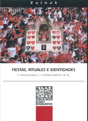 Zainak; Cuadernos de Antropolog&iacute;a - Etnograf&iacute;a 26;
Fiestas, rituales e identidades;
I. Miradas y discursos sobre las fiestas;
Fiesta, ritual y s&iacute;mbolo: epifan&iacute;as d las identidades;
Tiempo e identidad. La representaci&oacute;n festiva de la comunidad y sus ritmos;
II. Grupos para el ritual festivo;
Perspectivas mod&eacute;licas de agrupaciones festivas en Bizkaia;
Manifestaciones religioso-festivas de las vecindades, gremios y cofrad&iacute;as en la Vitoria de la Edad 
Moderna;
Dimako (Bizkaia) elizatearen barrutiko auzuneak, kofradiak eta ermitak;
Corporaciones y figuras b&iacute;blicas en la Semana Santa de Puente Genil;
Las fiestas del Cristo en Noblejas (Toledo), organizaci&oacute;n colectiva y recreaci&oacute;n identitaria;
San Gregorio Ostiense y su cofrad&iacute;a: revitalizaci&oacute;n festiva para la construcci&oacute;n comunitaria;
III. S&iacute;mbolos festivos;
Para una etnograf&iacute;a de lo sagrado;
Jaietako eskeen erredundantziaren zentzua;
El ritual de 'Su berriya' y otros rituales con fuego en Euskal Herria;
El fuego ritual y la purificaci&oacute;n. Caracterizaci&oacute;n de las fiestas de las candelas en Extremadura;
Liturgia del olivo: funciones y significados en la Semana Santa de Sevilla;
Identidad y fiesta patronal: los mu&ntilde;ecos;
El moro en fiestas y rituales: &iquest;Un elemento de multiculturalismoen el Pa&iacute;s vasco-navarro?;
IV. Celebraciones festivas;
Temporalit&eacute;s rituelles et changement social. La circulation du sens dans le calendrier festf d`un village 
basque;
El carnaval dan&eacute;s en su contexto europeo;
La fiesta patronal como ritual performativo, inici&aacute;tico e identitario;
El Ojo del C&iacute;clope. Las fiestas religiosas de Andaluc&iacute;a, entre el simulacro, el orden y el negocio;
El Corpus de Toledo. Una fiesta religiosa y profana en los siglos XVI y XVII;
El &aacute;mbito festivo como veh&iacute;culo de proyecci&oacute;n exterior: la recreaci&oacute;n de la fiesta como elemento de la 
identidad vasca en Catalu&ntilde;a;
Rituales religiosos en las 'Fiestas del emigrante' en el noroeste de Extremadura;
La fiesta como base de la regeneraci&oacute;n social: La Vinajera;
Las Mayas-ni&ntilde;a de la Junta de Voto: representaci&oacute;n simb&oacute;lica de la pureza como virtud de g&eacute;nero;
Los Pasiegos de Las Machorras. religiosidad popular y estrategia identitaria;
El monte de las romer&iacute;as. Ernio y la polisemia de sus rituales; 
V. La eficacia ritual;
Cultura popular, Charivari y fiesta. Los procesos de regulaci&oacute;n represiva de las tradiciones l&uacute;dicas de las 
clases plebeyas vizca&iacute;nas (siglos XVII y XIX);
'Calado el sombrero, sin cuello clerical y con voces imperiosas'. Del Carnaval de 1595 a la Feria de 
Santa Luc&iacute;a de 1740;
Rituales identitarios en las fiestas navide&ntilde;as;
La 'religiosidad popular' como elemento caracterizador en el folklore de la Ribera tudelana de Navarra;
Les rogations, une pratique processionnaire rituelle, protectrice de l`espace communautaire en Pays 
Basque nord;
La faceta taumat&uacute;rgica de San Miguel de Aralar;
El nacimiento de un rito: Amandre Santa In&eacute;s en Arrasate;
Expresiones seculares de religiosidad en rituales: la rodadura de ni&ntilde;s sobre el altar;
El dios fotog&eacute;nico. El festejo  religioso a trav&eacute;s de la imagen fotogr&aacute;fica;
VI. Expresiones seculares de fiestas y rituales;
Devoci&oacute;n rociera y pr&aacute;cticas tur&iacute;sticas en el sudoeste andaluz;
La corrida un ritual t&aacute;urico o expresi&oacute;n secular de religiosidad;
Un caso de estudio de laemotividad comunitaria: el juego vasco de pelota;
Manifestaci&oacute;n del ethos cultural vasco ante la muerte violenta de Aitor Zabaleta;
'Olentzaro' y Reyes Magos en Galdakao: dos rituales para comprender la realidad cotidiana 
galdakaoztarra;
El proceso de secularizaci&oacute;n de las fiestas carlistas;
Celebraciones festivas en Iparralde: del folklore a la reivindicaciu&oacute;n pol&iacute;tica;
VII. Rese&ntilde;as de publicaciones sobre fiestas, rituales e identidades